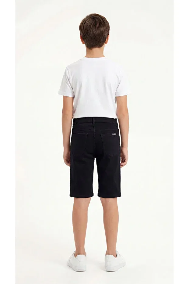 Детские шорты для мальчиков джинсовые Mışıl Kids, Black — фото 4