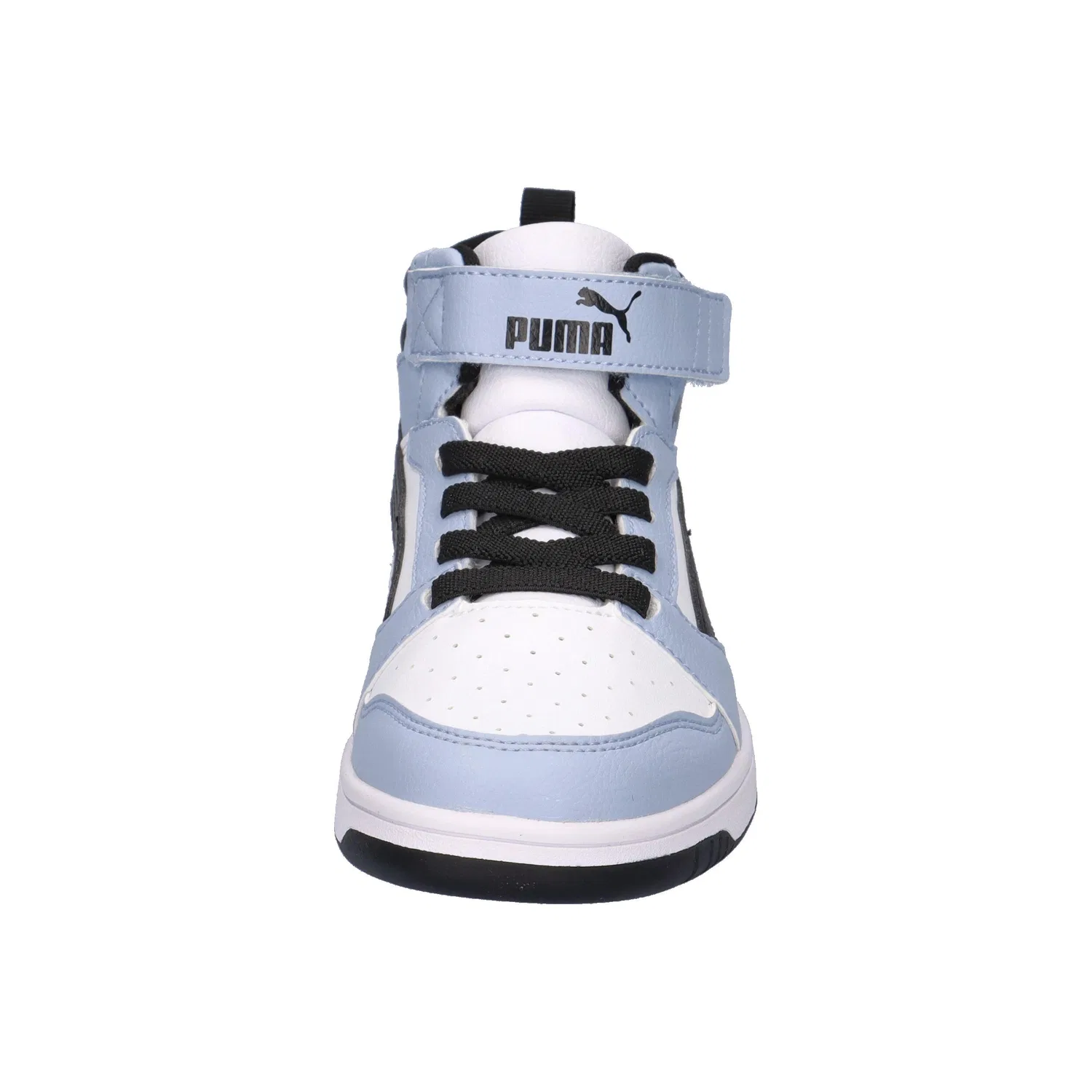 Детские кроссовки с высоким верхом Rebound V6 Mid AC+ PS Puma, Weiss Pastellblau — фото 3