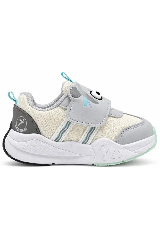 Детские спортивные туфли для мальчиков с липучкой Cool Orion First Step Kocamanlar, Gray — фото 4