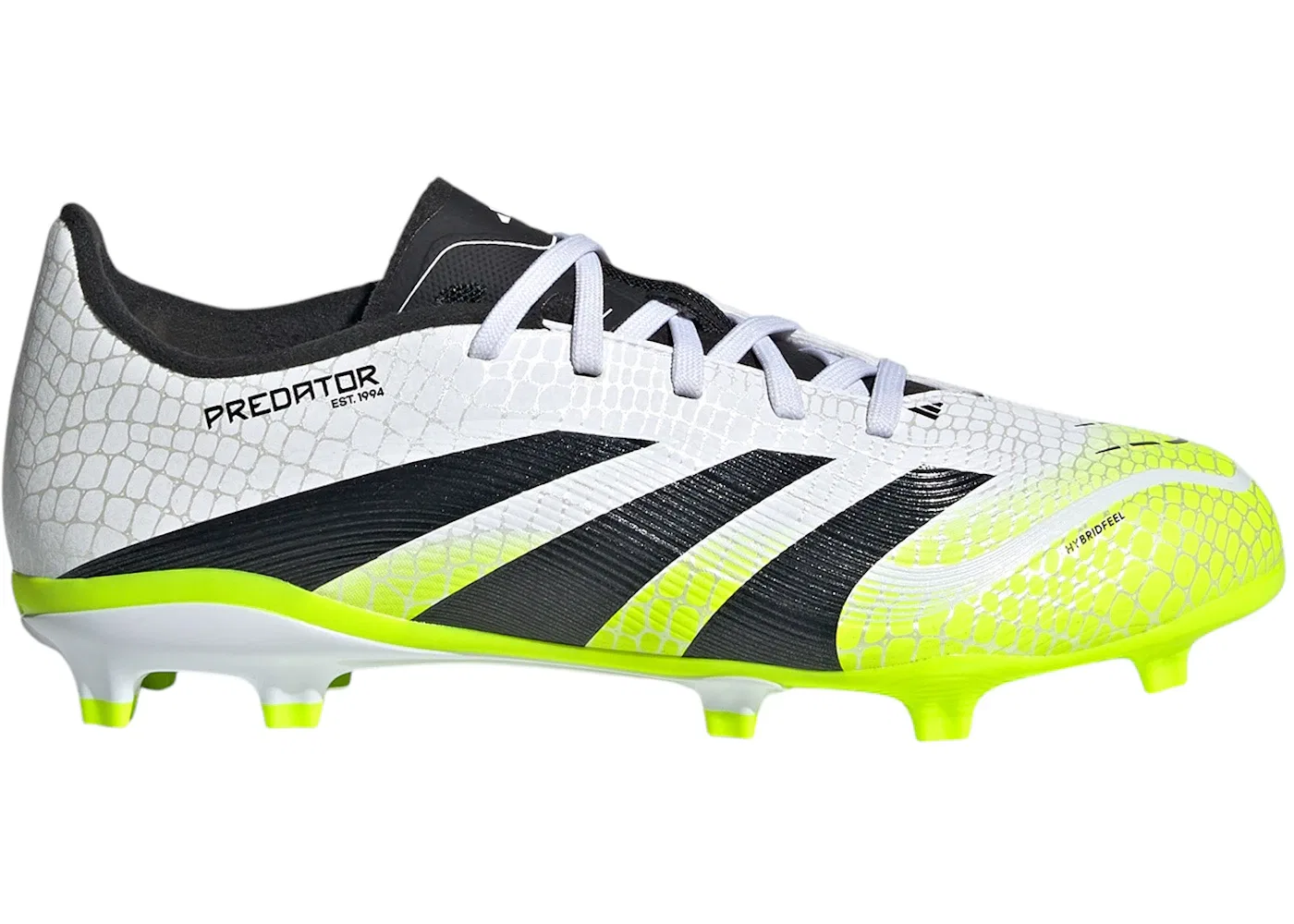 Детские бутсы Predator League FG/MG Adidas, Cloud White Core Black Lucid Lemon