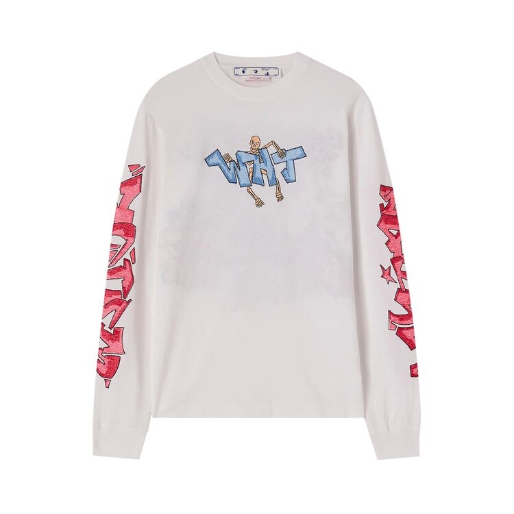 

Лонгслив Off-White Graff Pupp Skate Long-Sleeve Tee 'White/Multicolor', белый