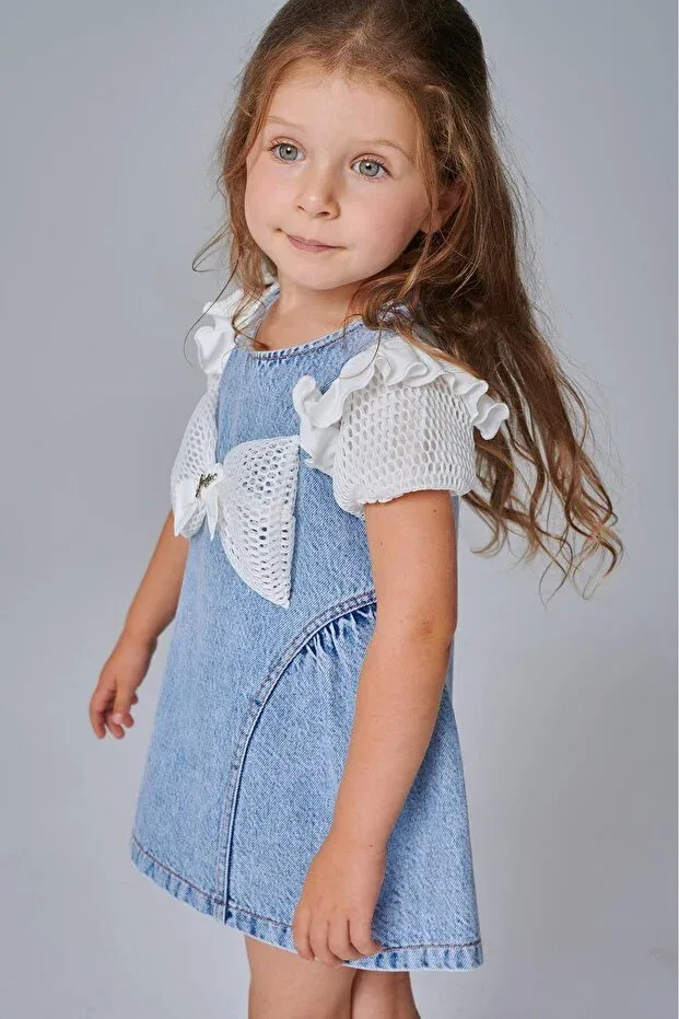 Детское платье для девочек джинсовое Lia Lea, Navy Blue — фото 2