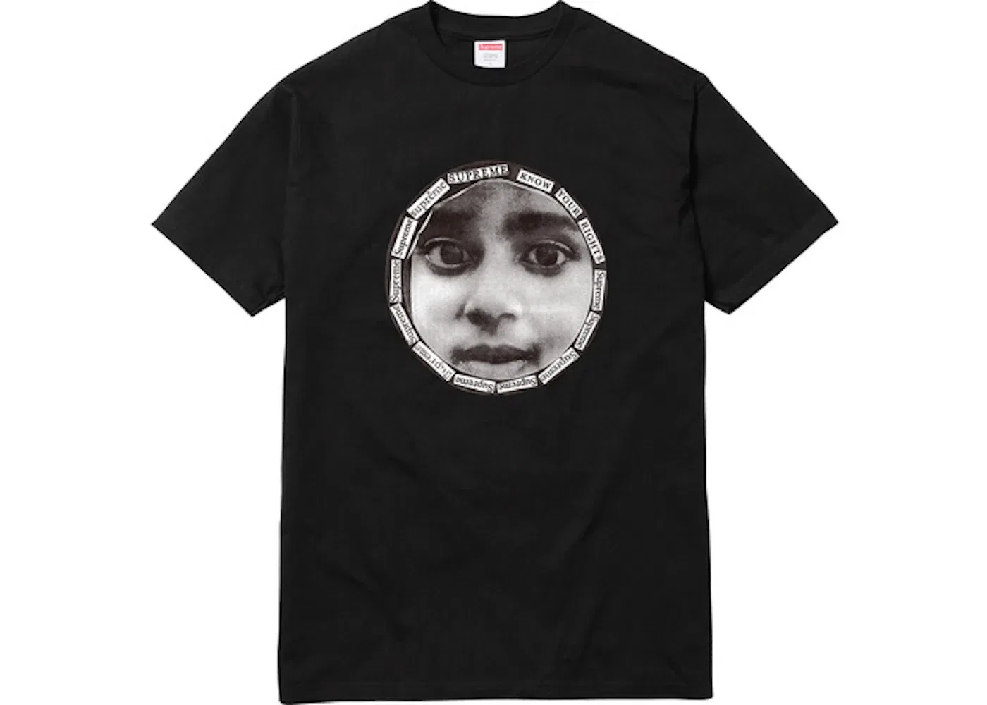 Мужская футболка с принтом Supreme Know Your Rights Tee, Black
