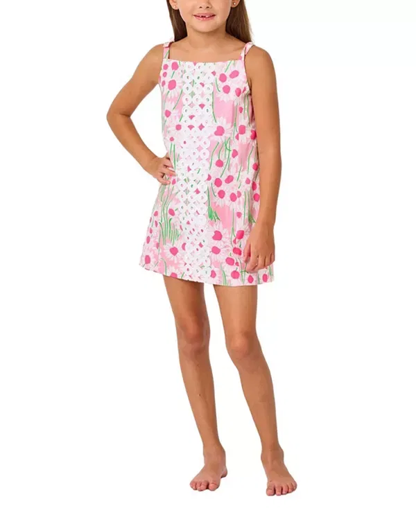 Детское платье для девочек без рукавов Delores Dress Lilly Pulitzer, Conch Shell Pink