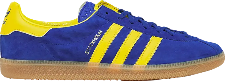 Кроссовки Adidas Stockholm 'Royal Blue Yellow Gum', синий — фото 2