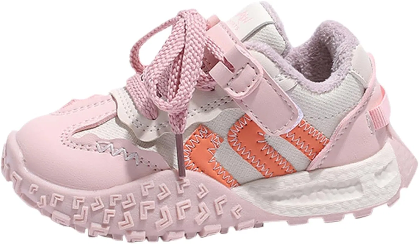 Детские кроссовки с флисом для мальчиков и девочек, Pink