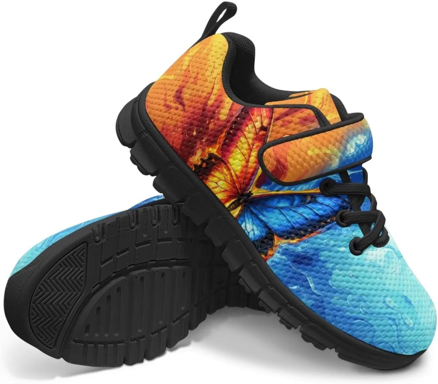 Детские кроссовки для мальчиков с одним ремешком Pointodoor, Flame Butterfly