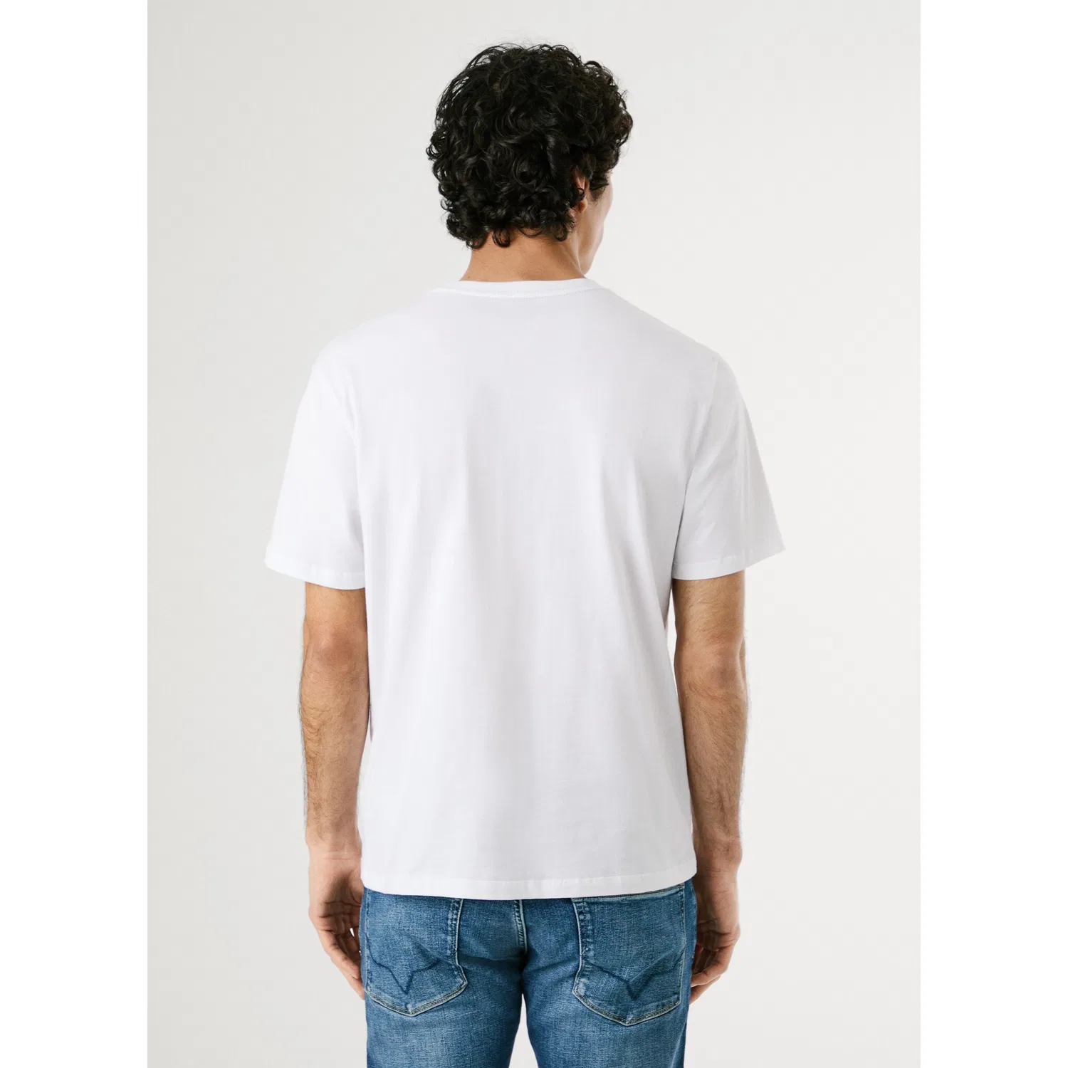 Детская хлопковая футболка с принтом Pepe Jeans, White — фото 3