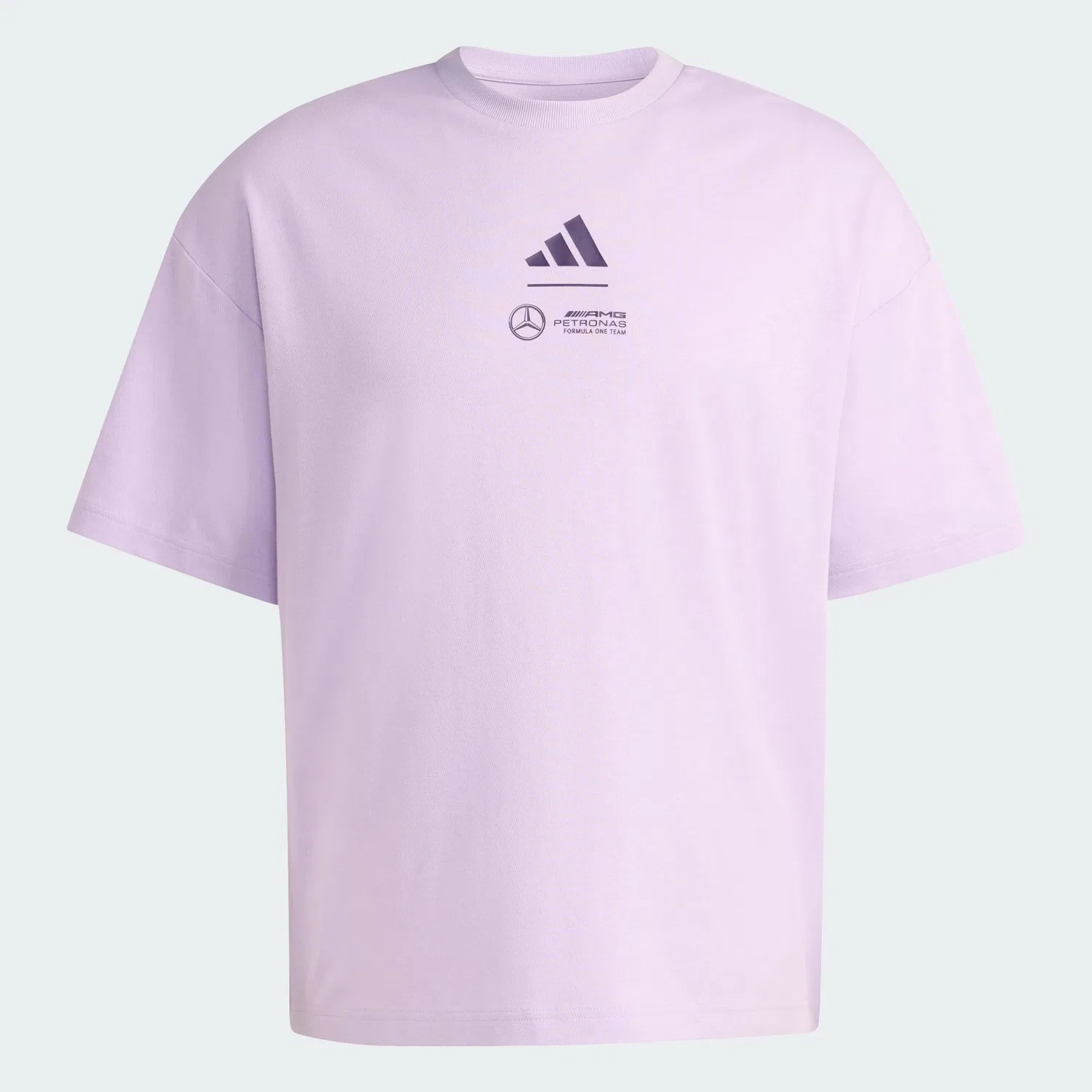 Мужская футболка с принтом Mercedes-AMG Petronas Formula One Team Premium Woven Adidas, Pastellmagenta
