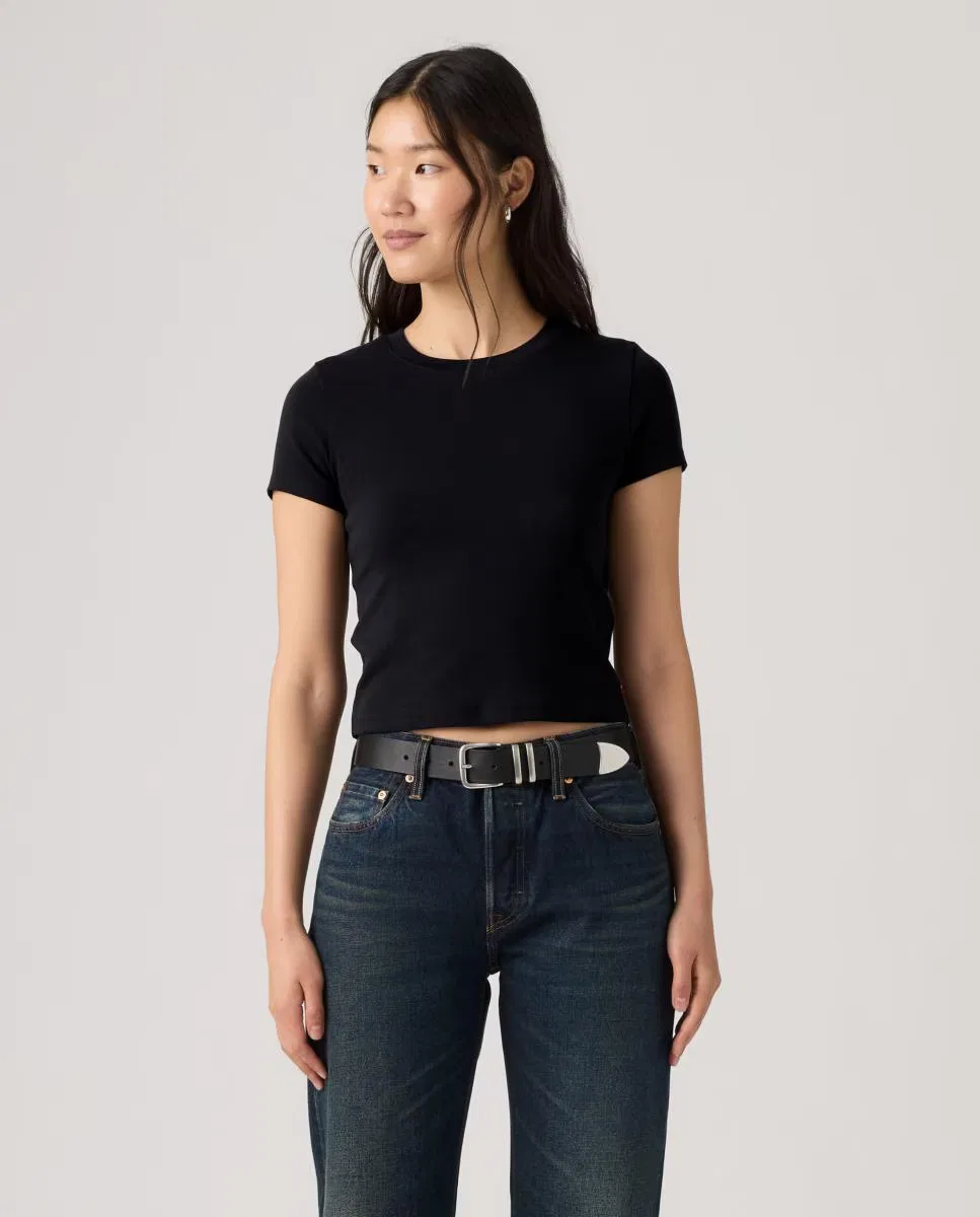 Женская футболка с коротким рукавом, Crop, Levi's, черный