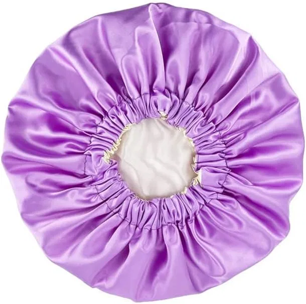 Шапочка для душа Double Layer Satin Bonnet, Youllyuu, лавандовый