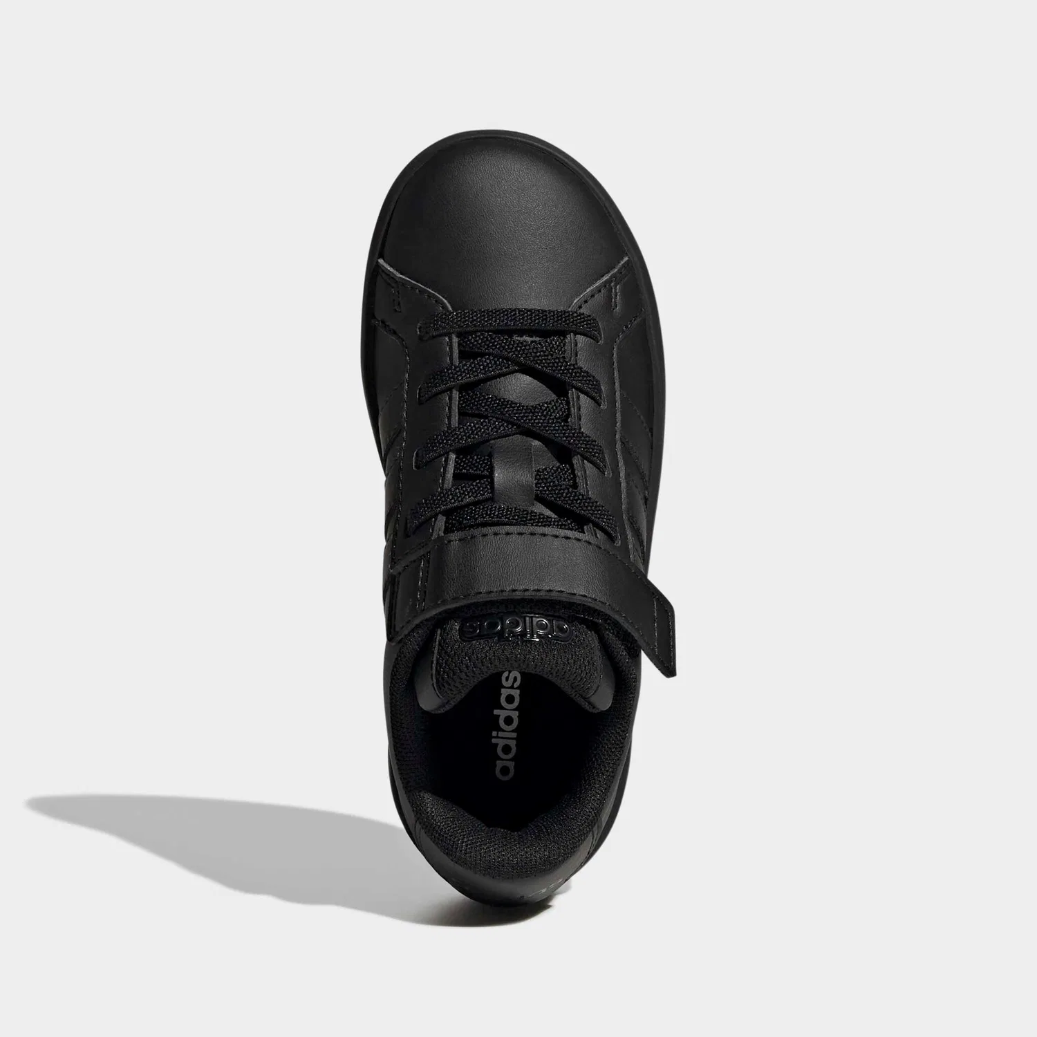 Детские спортивные кроссовки с эластичными шнурками Grand Court 3.0 Adidas, Core Black — фото 4