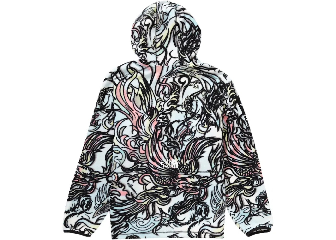Мужской пуловер с принтом Supreme The North Face Steep Tech Fleece, Multicolor Dragon — фото 2