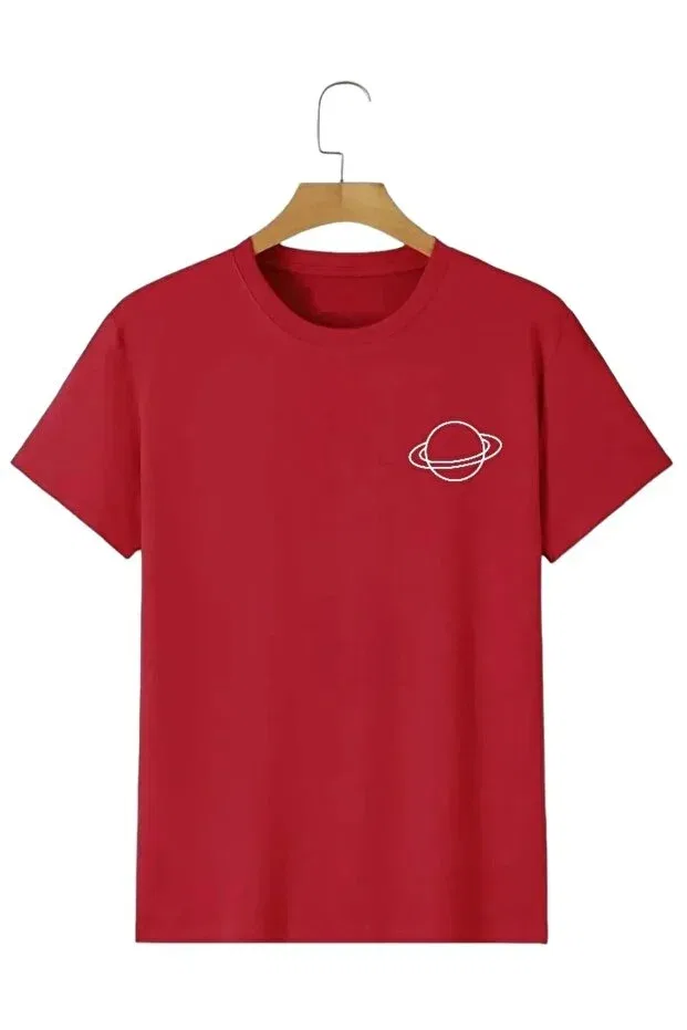Детская футболка для девочек с принтом Saturn Planet Daxis Sportwear Company, Red