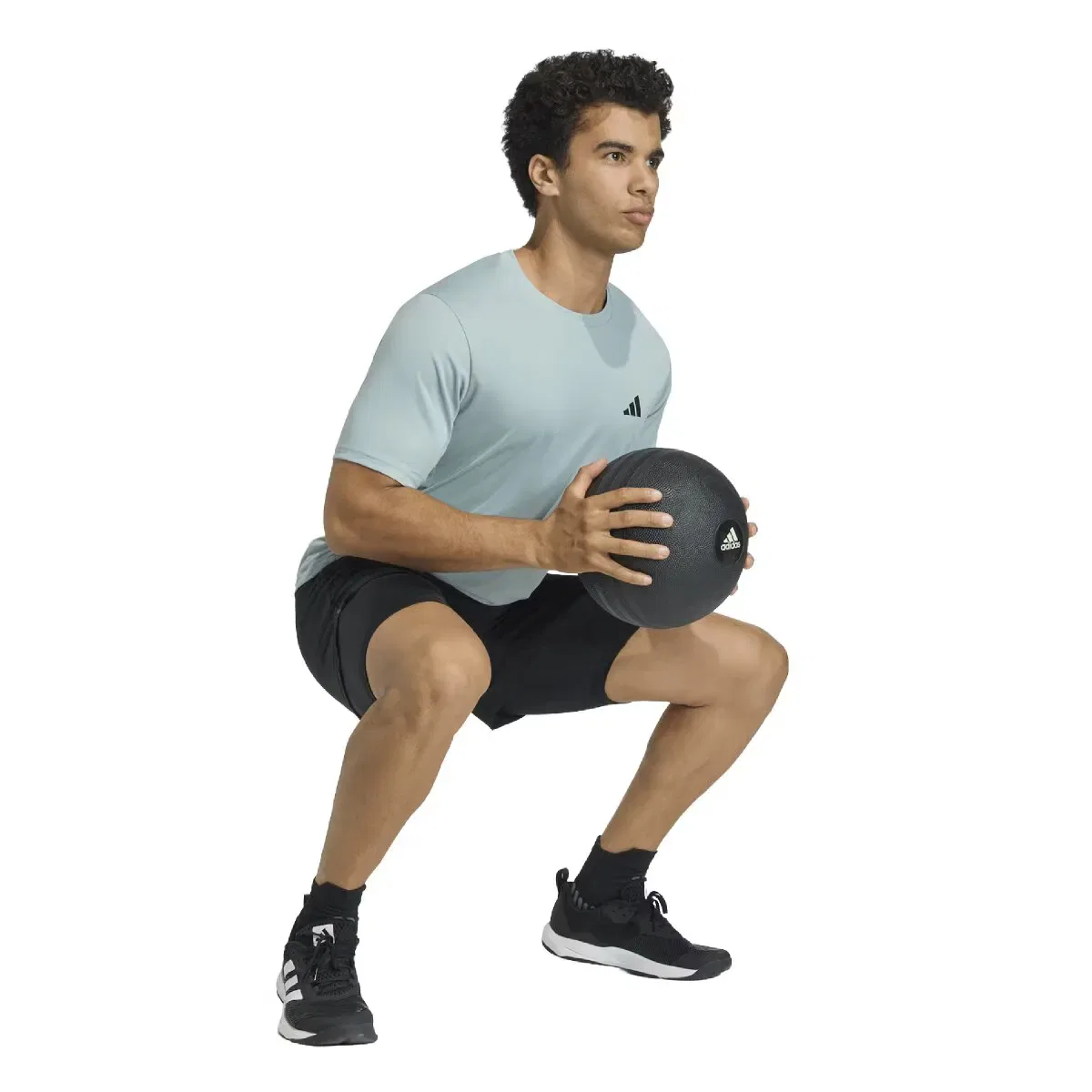 Мужская футболка из полиэстера Workout Essentials adidas, Verde — фото 4