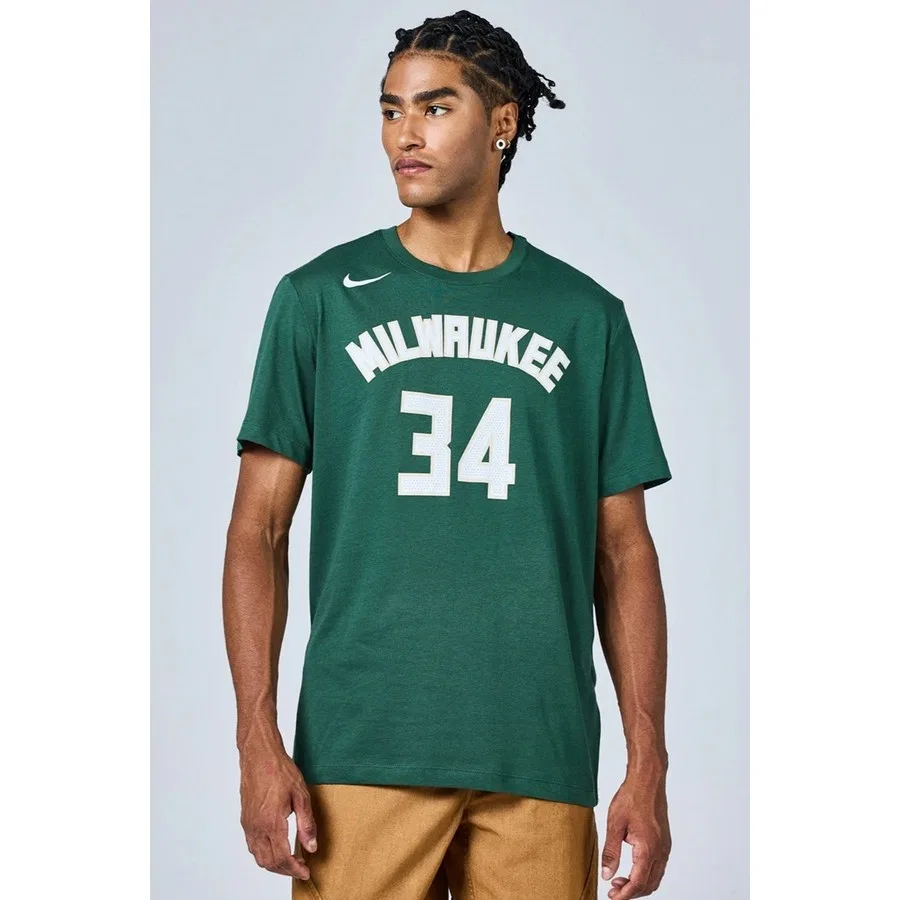 Футболка с графическим принтом Nike Milwaukee Bucks NBA Mens Tee, Зеленый