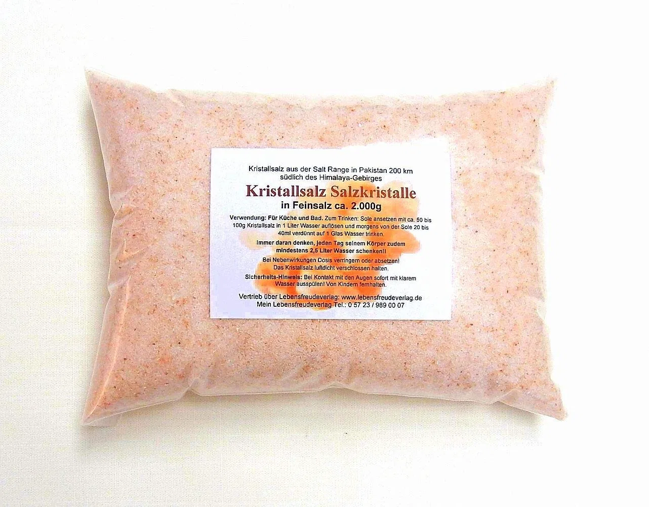 Соль для ванн кристаллическая мелкая, MLV, 2 кг, Red-Pink