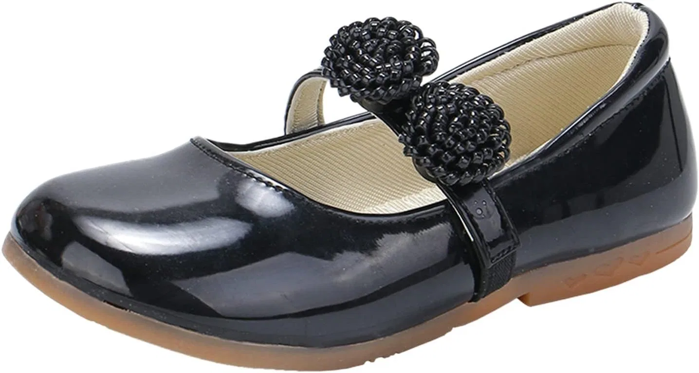 Детские кроссовки для девочек с бантом из белой кожи, Black