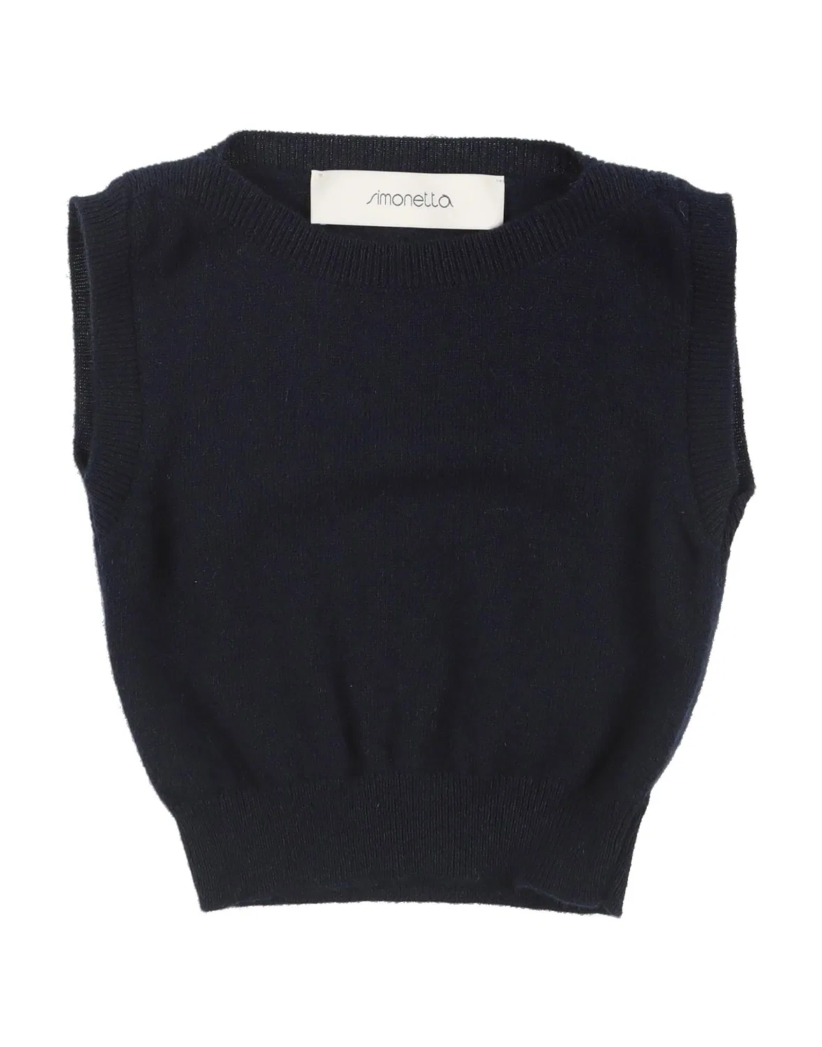 Детский джемпер без рукавов Cashmere Simonetta, темно-синий