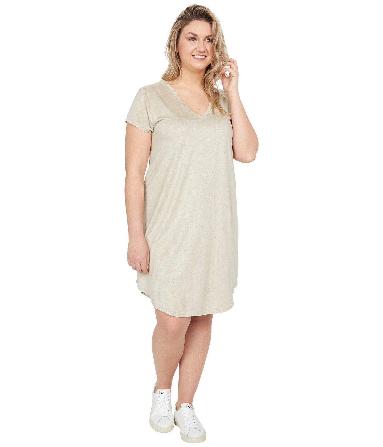 

Платье Dylan by True Grit, Soft Suede Knits Short Sleeve Babydoll Dress