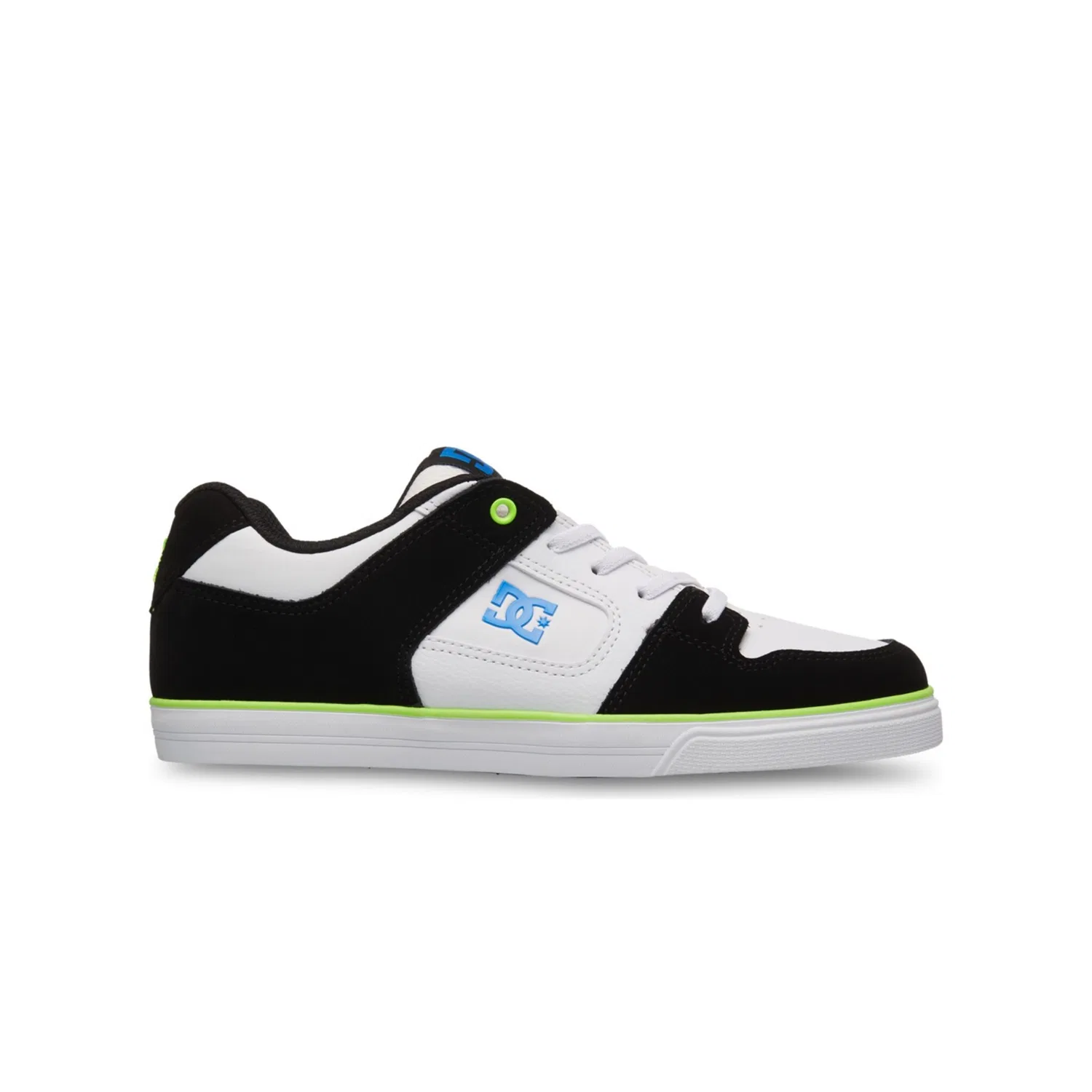 Детские кеды с эластичной шнуровкой DC Shoes, White/Green/Black — фото 2