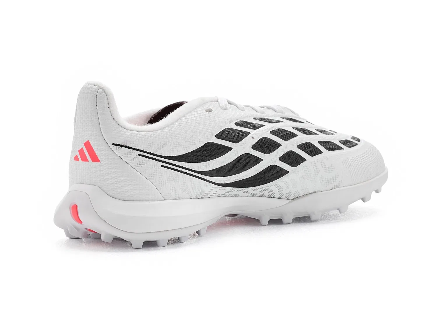 Бутсы Predator League Turf (для маленьких и больших детей) Adidas Kids, White/Solar Turbo/Black — фото 4