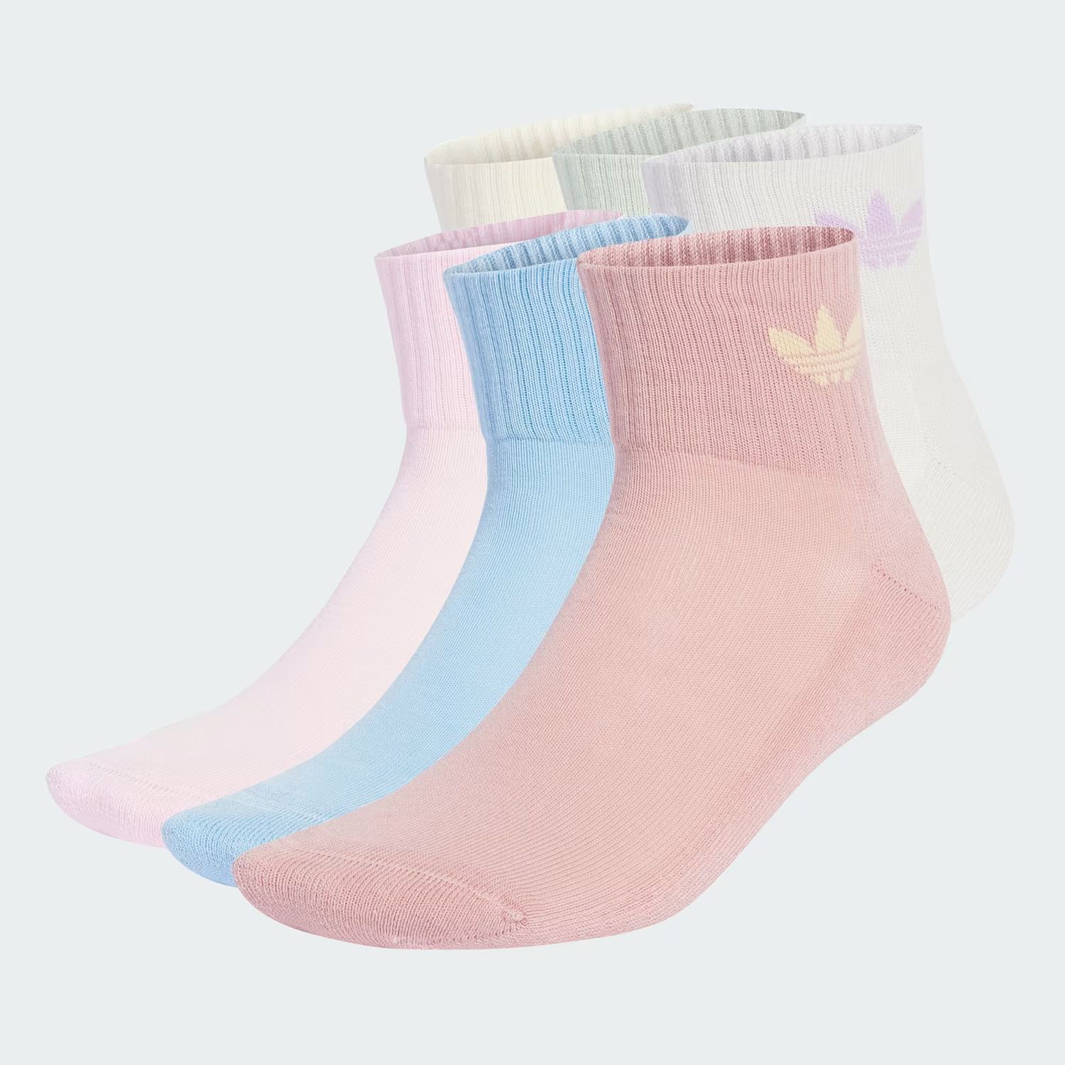 

Носки Adidas Originals Mid Ankle Socks 6 Pairs, розовый/голубой/зеленый