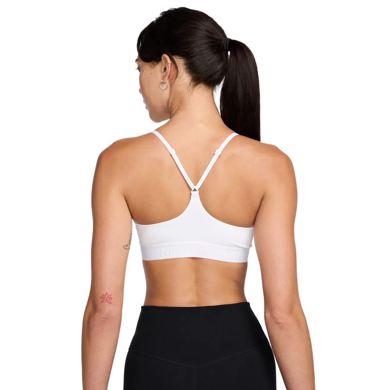 Женский спортивный бюстгальтер Dri-FIT Indy Nike, цвет White/Stone Mauve — фото 2