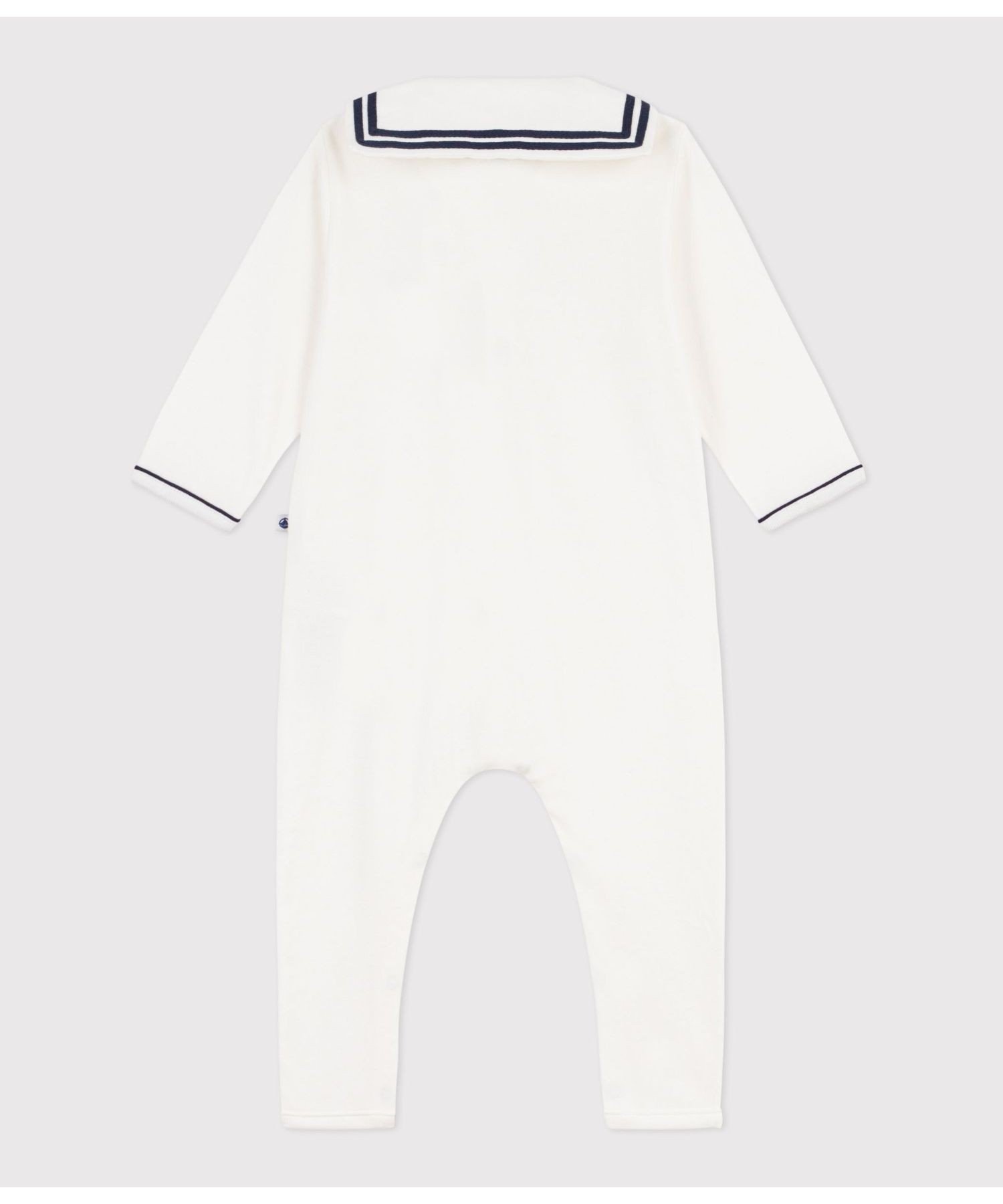 Комбинезон без штанин с матросским воротником Petit Bateau, off white — фото 2