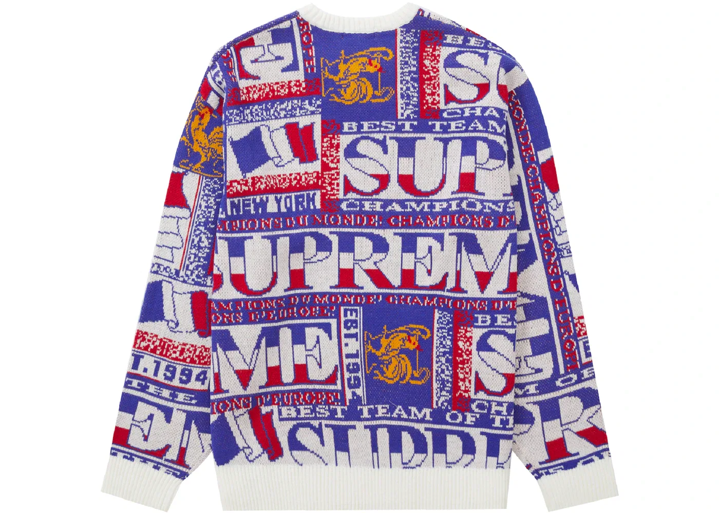 Мужской свитер с шарфом Supreme, White — фото 2
