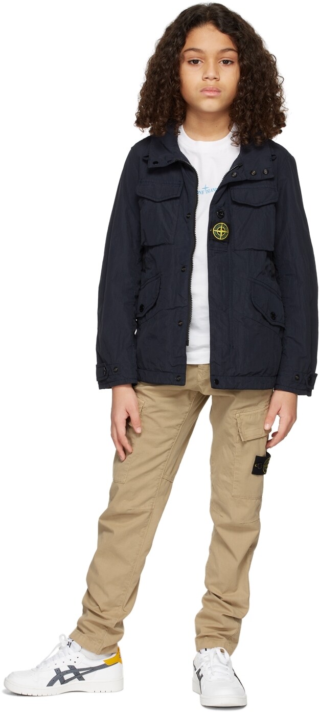 

Детская темно-синяя полевая куртка Stone Island Junior, Синий, Детская темно-синяя полевая куртка Stone Island Junior