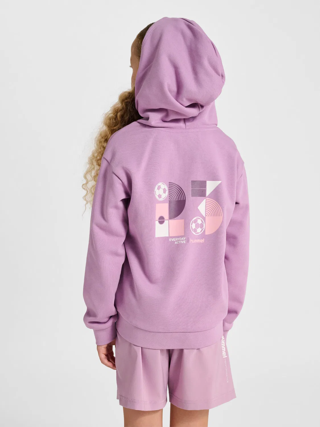 Детское худи с принтом Hmljr Graphic Hummel, Violett — фото 2