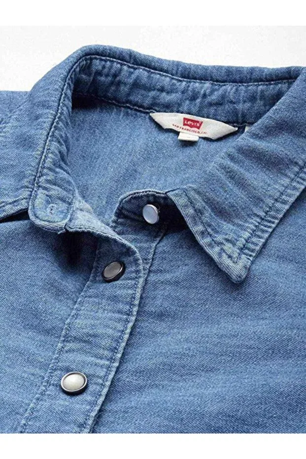 Женская рубашка с коротким рукавом Levi'S, Light Indigo - Flat Finish — фото 3