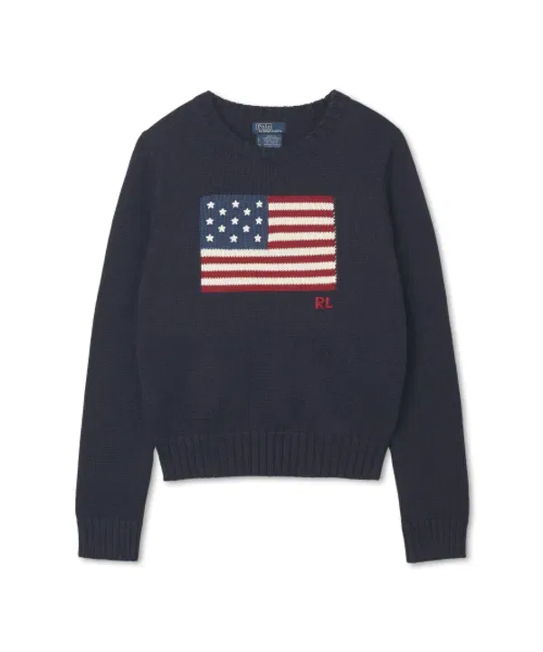 Свитер с флагом W, Polo Ralph Lauren, Navy