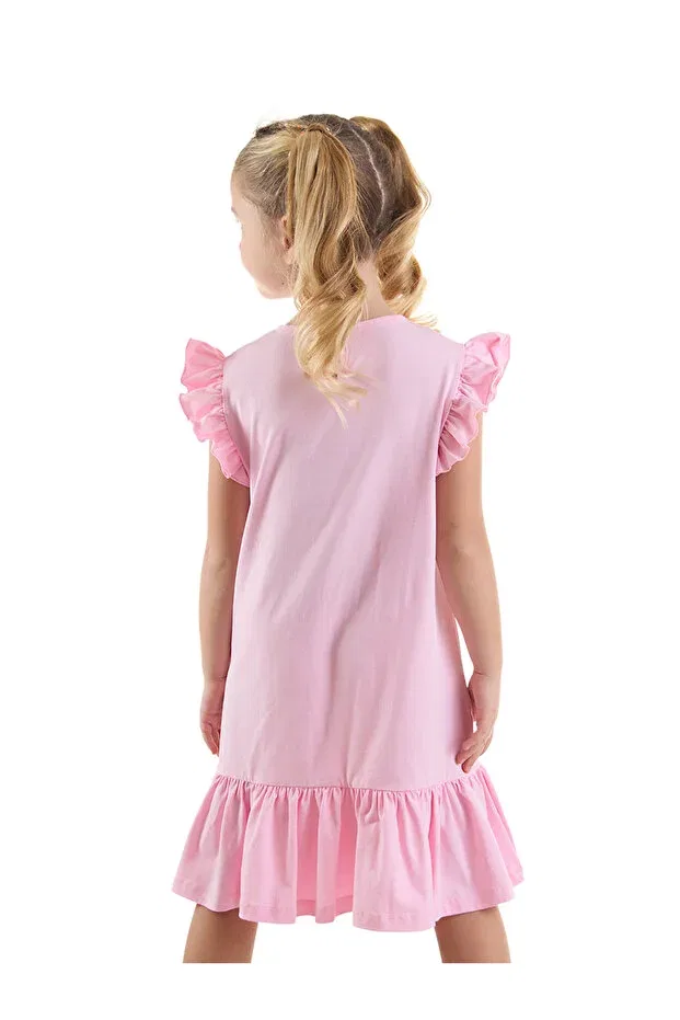 Детское платье для девочек с рюшами Unicorn Magic Denokids, Pink — фото 3