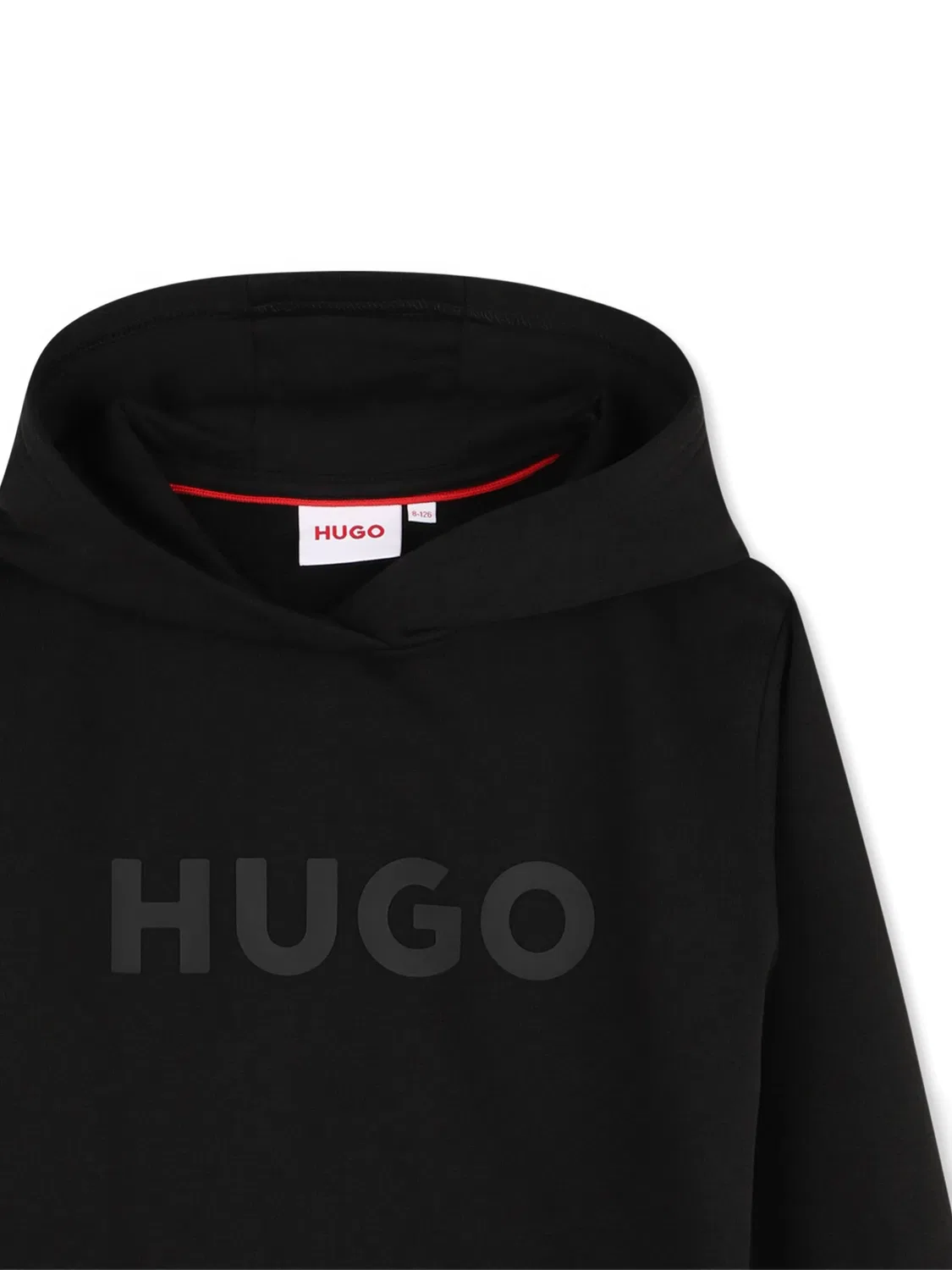 Худи с логотипом черного цвета HUGO, черный — фото 2