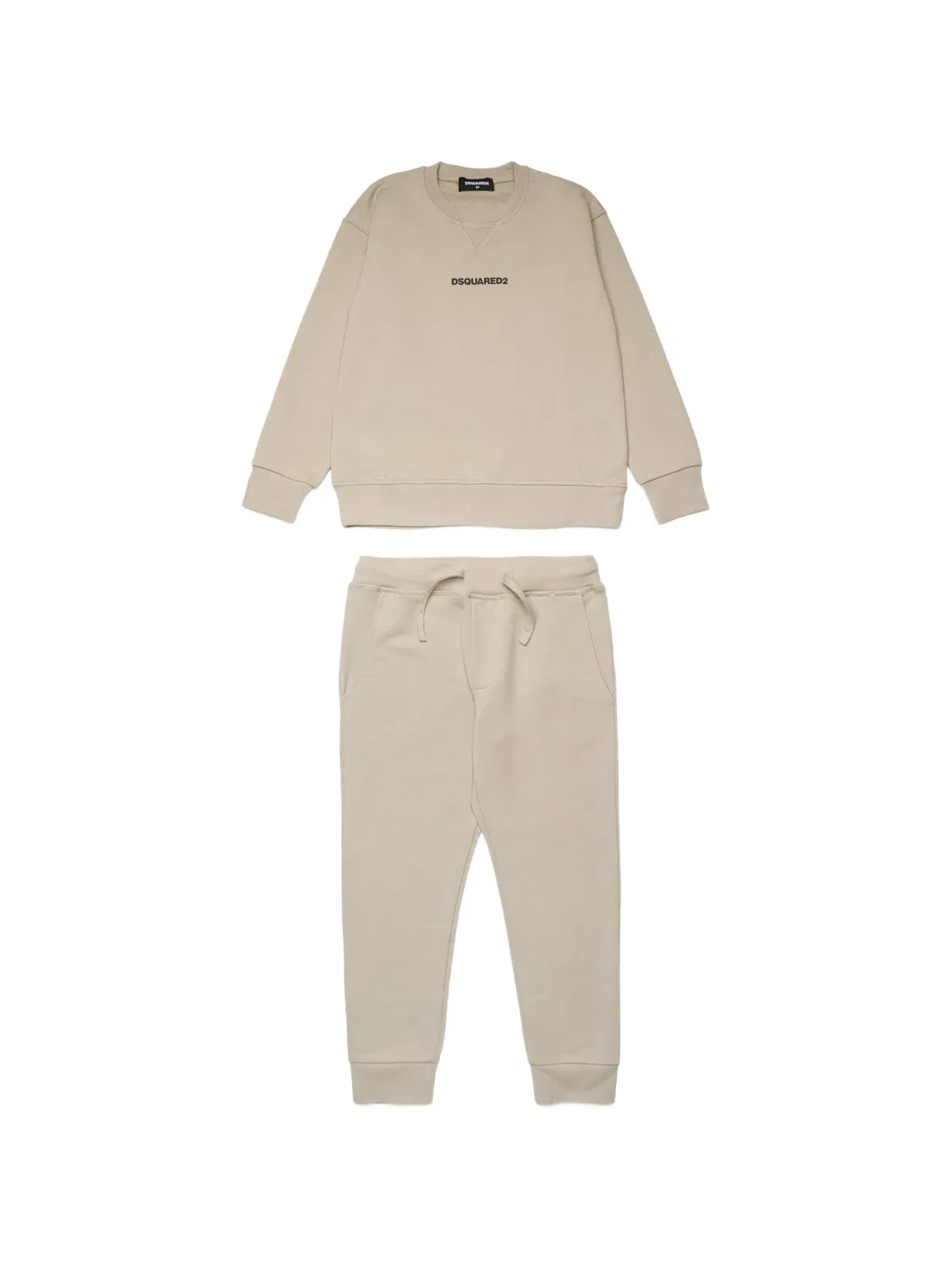 Комплект из топа и брюк с логотипом Dsquared2 Kids, нейтральные цвета