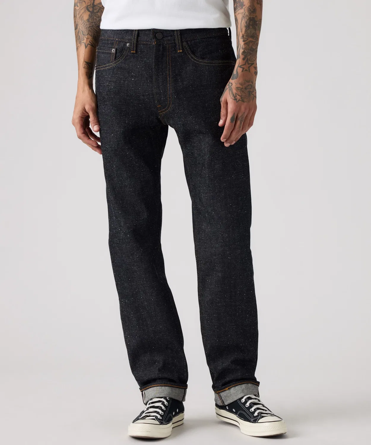 Мужские джинсы прямого кроя 505 Regular Fit Selvage Rigid Levi's, Dark Indigo Blue