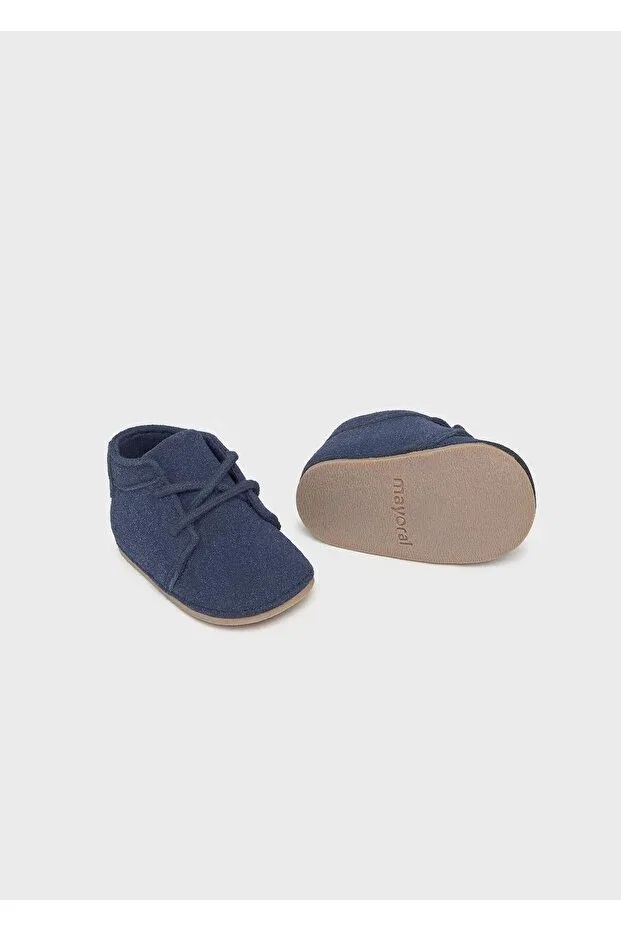 Детские для мальчиков ботинки-пинетки с завязками Mayoral, Navy Blue