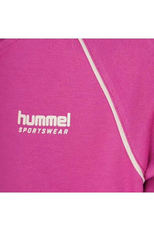 Детское худи на молнии для девочек хлопковое Hummel, Pink — фото 4