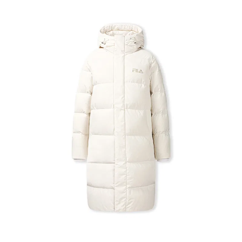 Детский пуховик с капюшоном, утепленный, Ivory, FILA