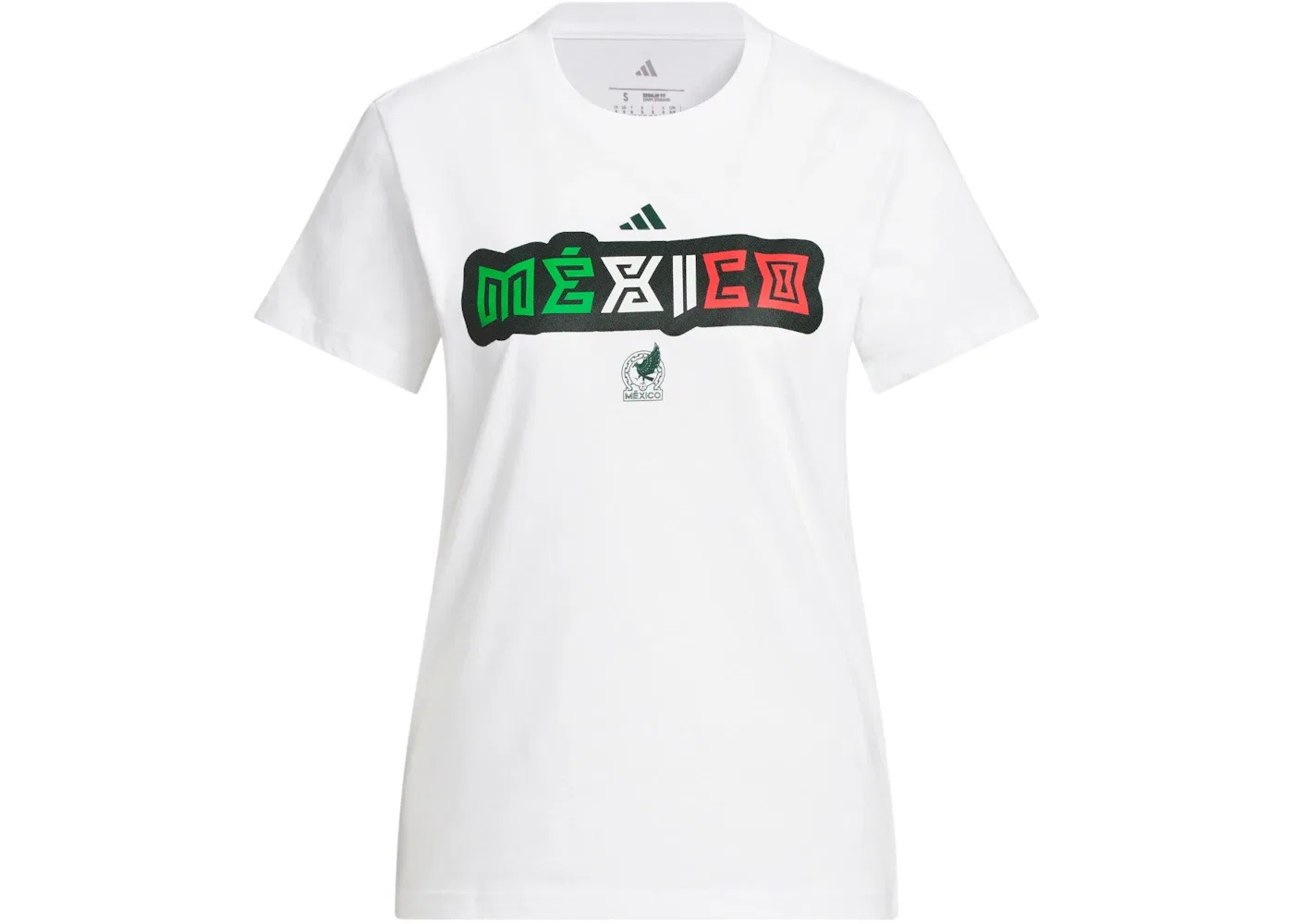 Женская футболка с принтом Adidas FIFA World Cup 2026 Mexico Home Graphic Tee, White