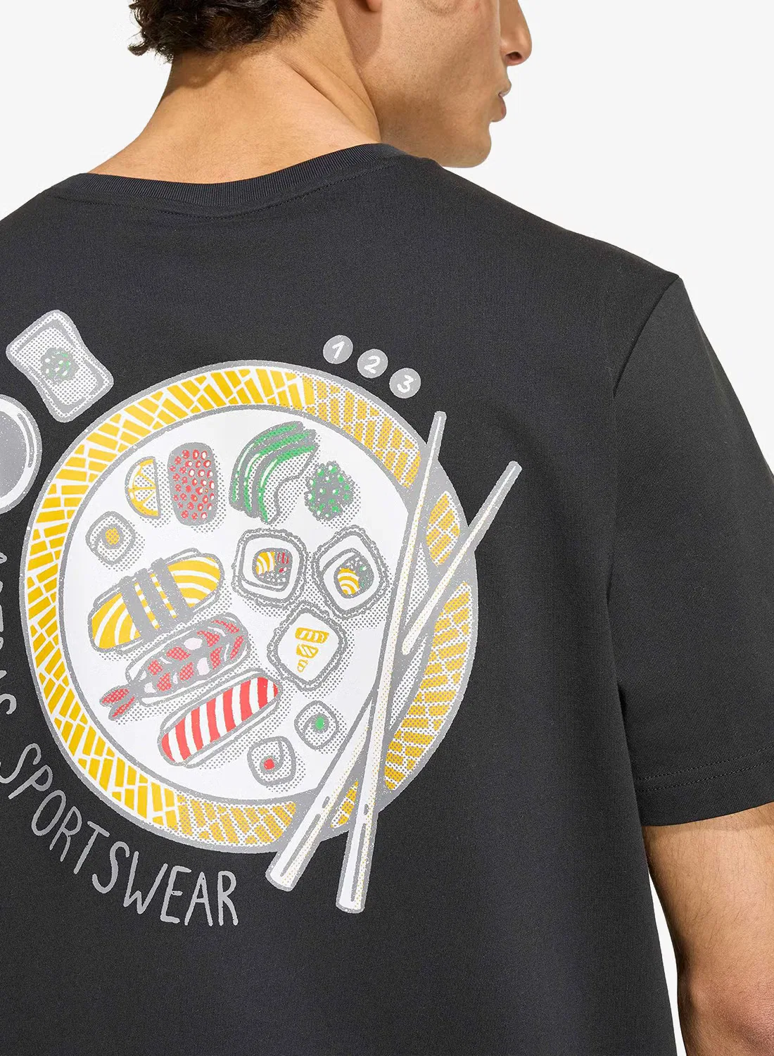Футболка с принтом Sushi Logo Graphic Adidas, черный — фото 4