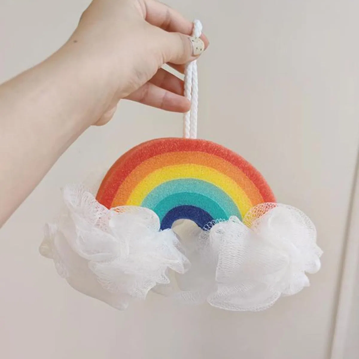Мочалка для душа детская Rainbow, 2 шт, PE, 26x20x10 см, мультиколор Beatifufu — фото 4