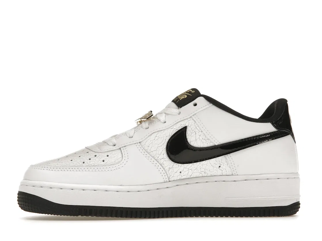 Детские кроссовки Lifestyle Nike Air Force 1 Low World Champion (GS), White/Black/Gold — фото 3