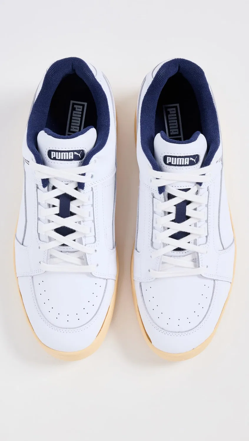 Детские кроссовки для мальчиков с низким профилем Drift Cat 5 L SF PUMA, White New Navy Light Straw — фото 4