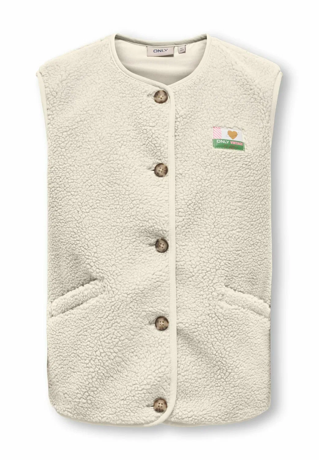 Жилет Kogbaby teddy vest cs pnt - waistcoat Only Girls, Pumice Stone