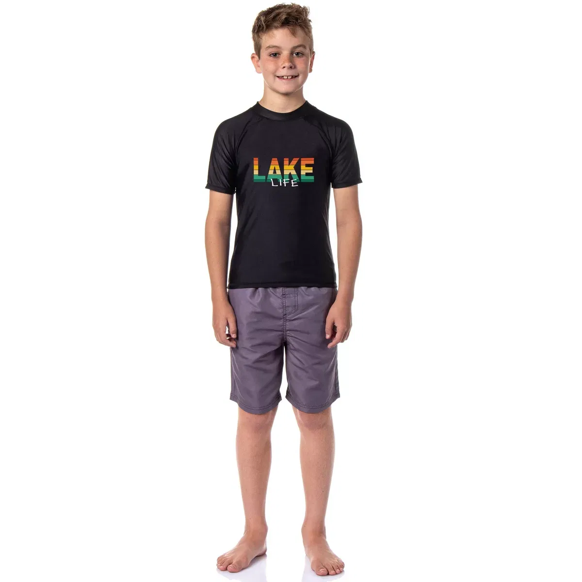 Детский рашгард с коротким рукавом Lake Life INTIMO, Black