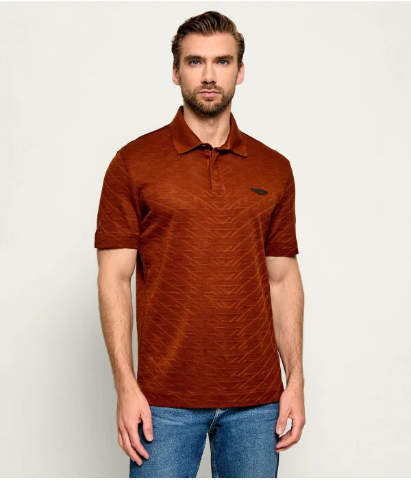 Мужское поло с длинным рукавом Polo C-Prout 180_AM BOSS, коричневый