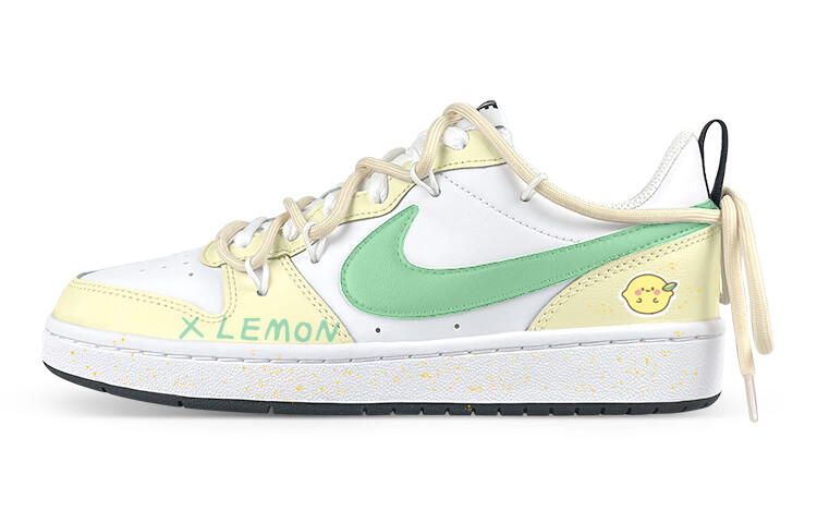 

Кроссовки Nike Court Borough Series Skateboard Shoes Women's Low-Top White Yellow